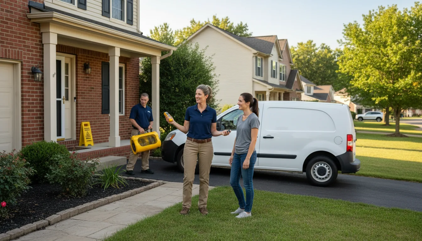Water restoration image for Dehumidification And Cleanup Services in Attica, IN